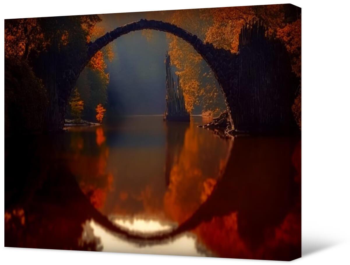 Bild Fotomalerei auf Leinwand - Rakotzbrücke