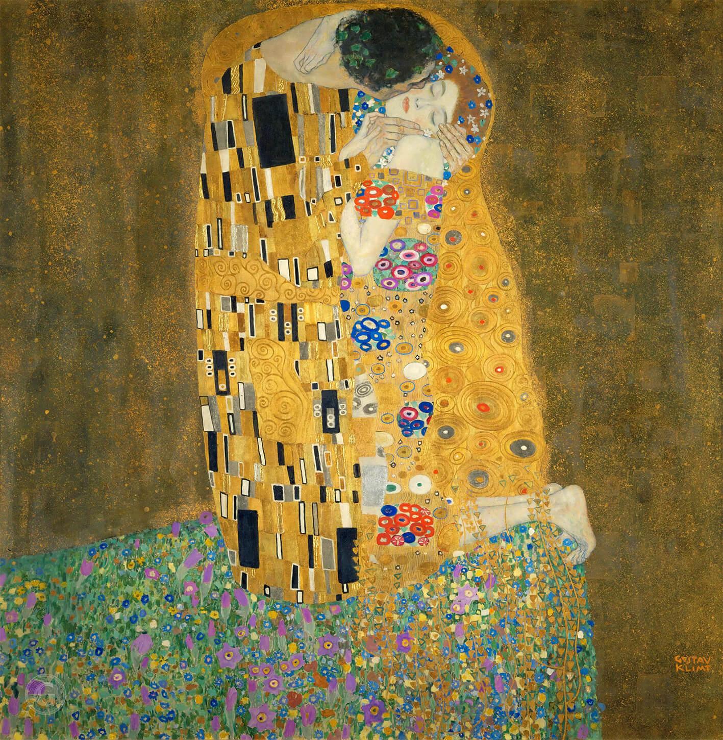 Bild Gustav Klimt - Kuss 2