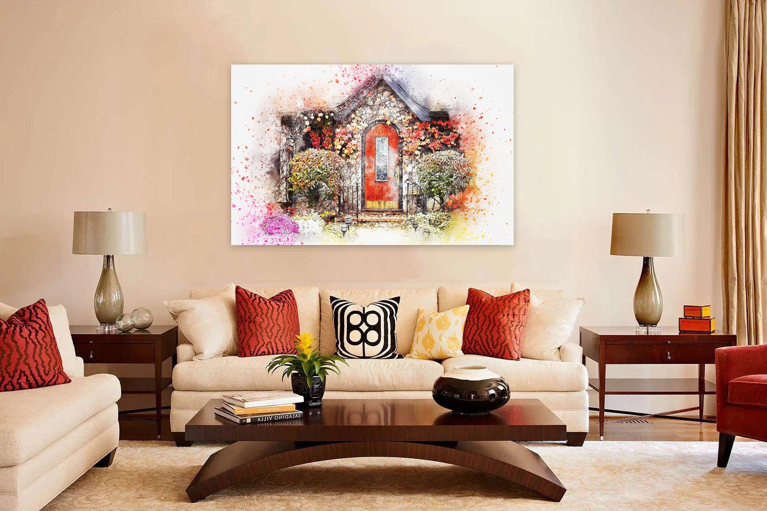 Picture Photo painting on canvas - Beautiful arch in flowers 2