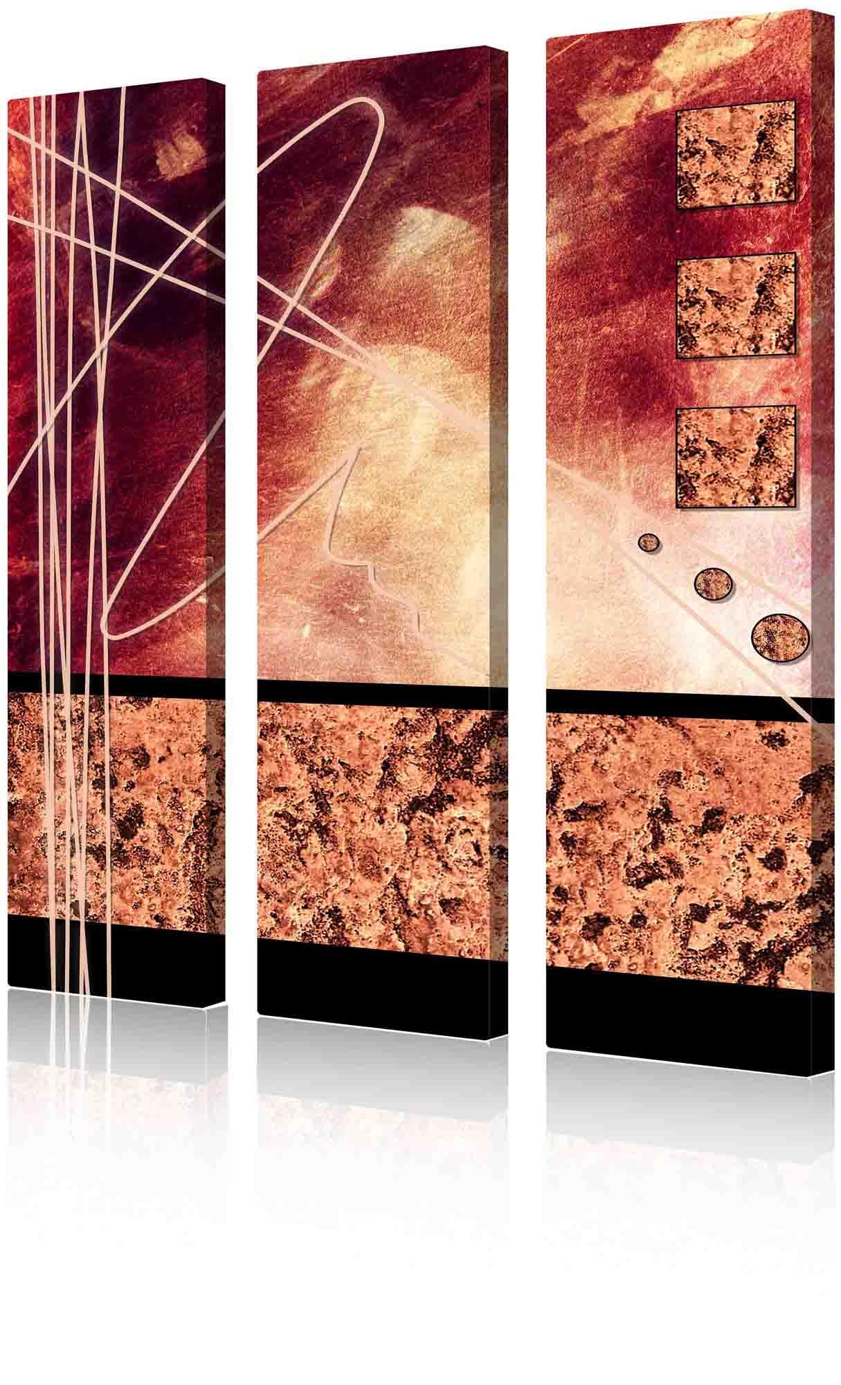 Picture Modular picture - abstractions on a brown background