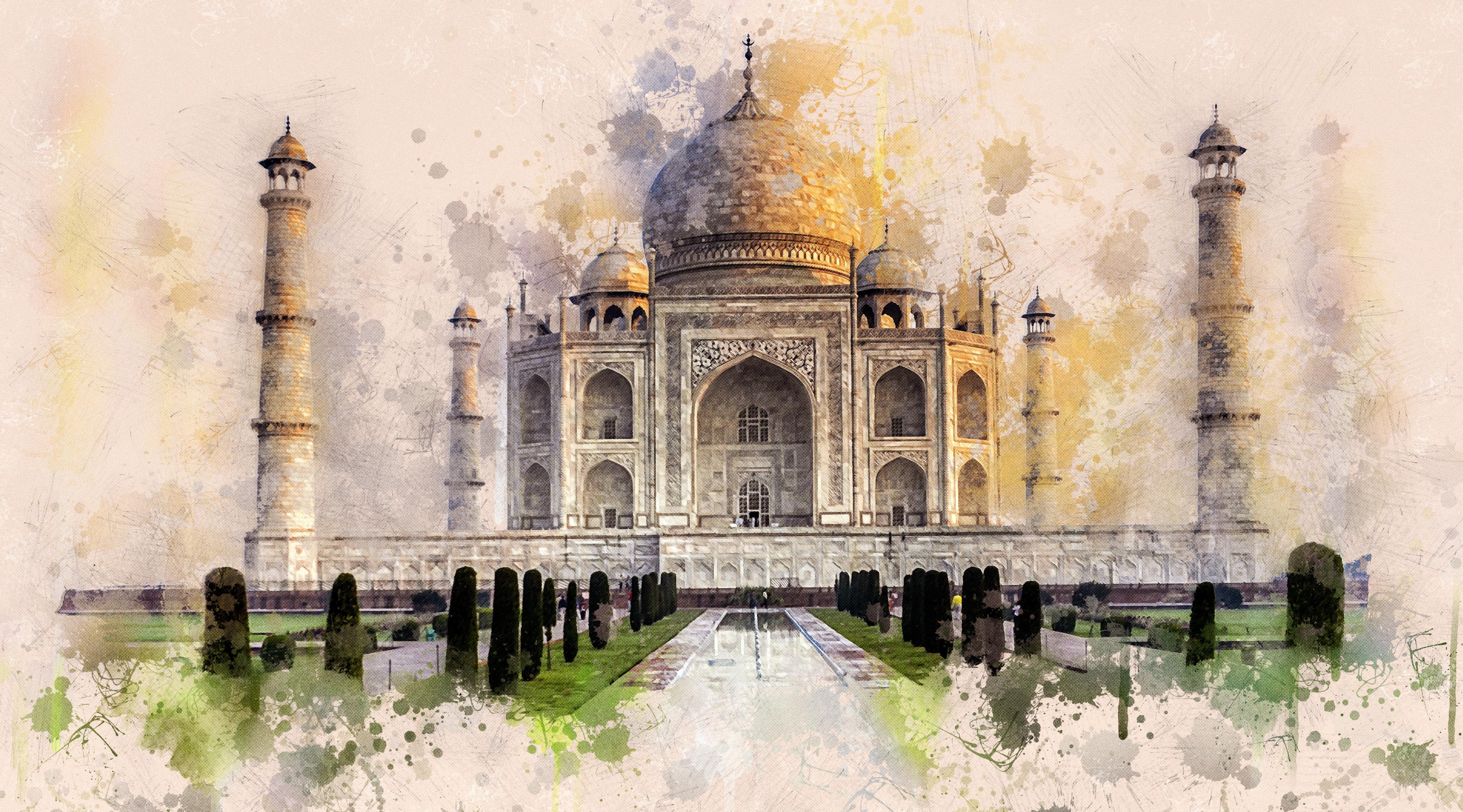 Bild Fotomalerei auf Leinwand - Prächtiges Taj Mahal 3