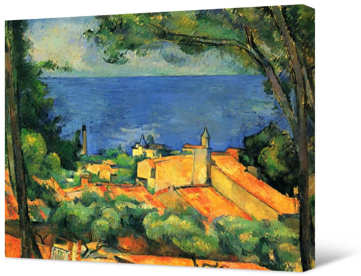 Obrazek Paul Cezanne - Estac z czerwonymi dachami
