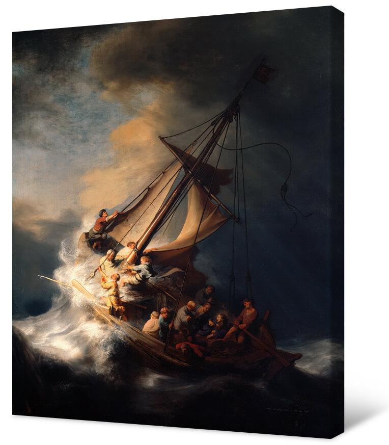 Картинка  Рембрандт - Христос в шторм на Галилейском море