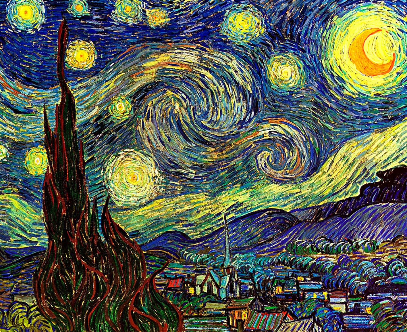 Картинка Ван Гог - Звездная ночь 3
