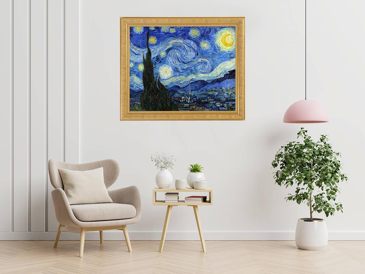 Paveikslėlis Reprodukcijos – Van Gogho „Žvaigždėta naktis“. 2