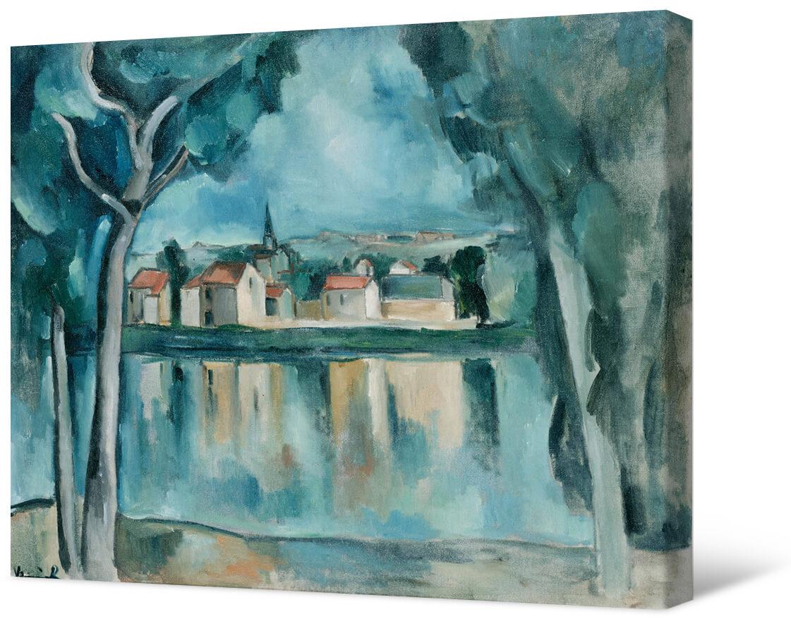 Картинка Морис де Вламинк - Город на берегу озера
