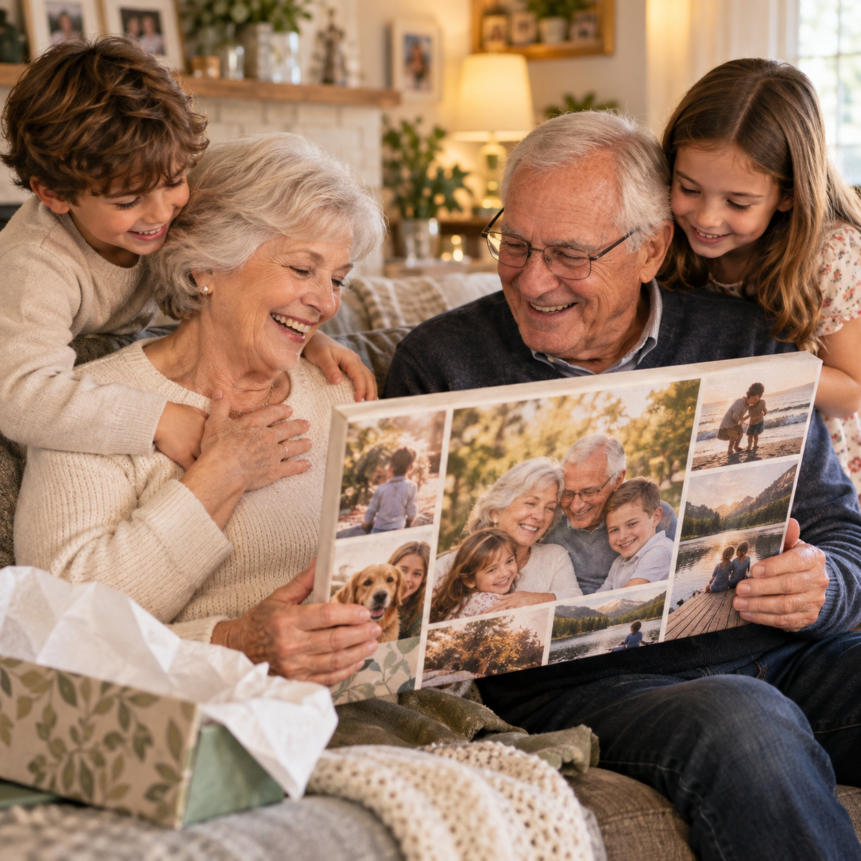 Photo gifts for grandparents: choosing a family picture they'll love