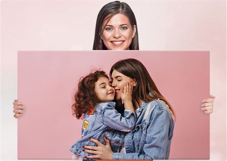 Spauda ant drobės 90x140 cm — dydžio demonstracija