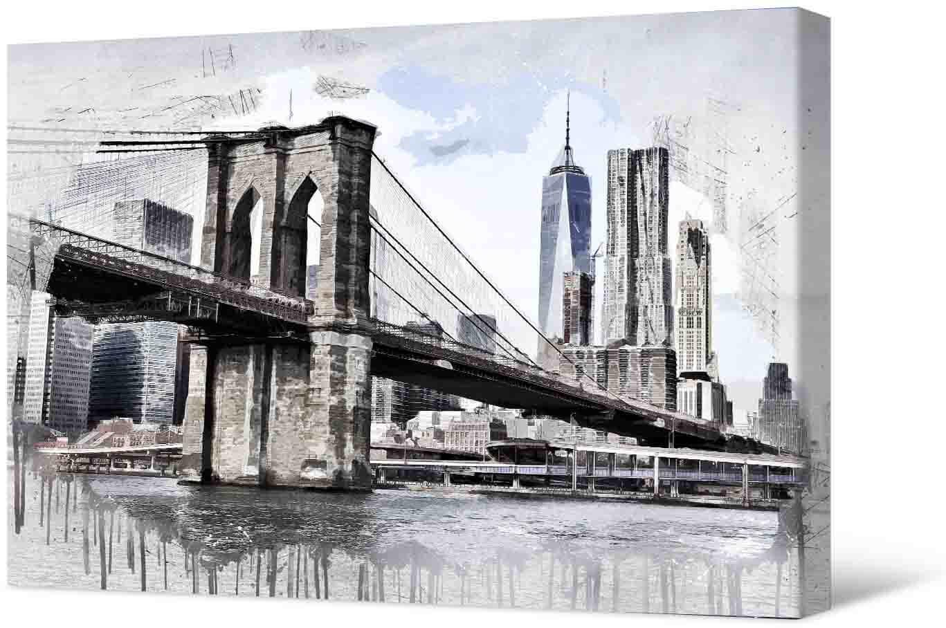 Paveikslėlis Nuotraukų tapyba ant drobės – Bruklino tiltas dienos metu