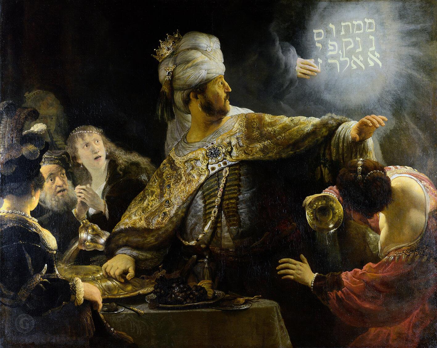 Picture Rembrandt - The Feast of Belshazzar 2