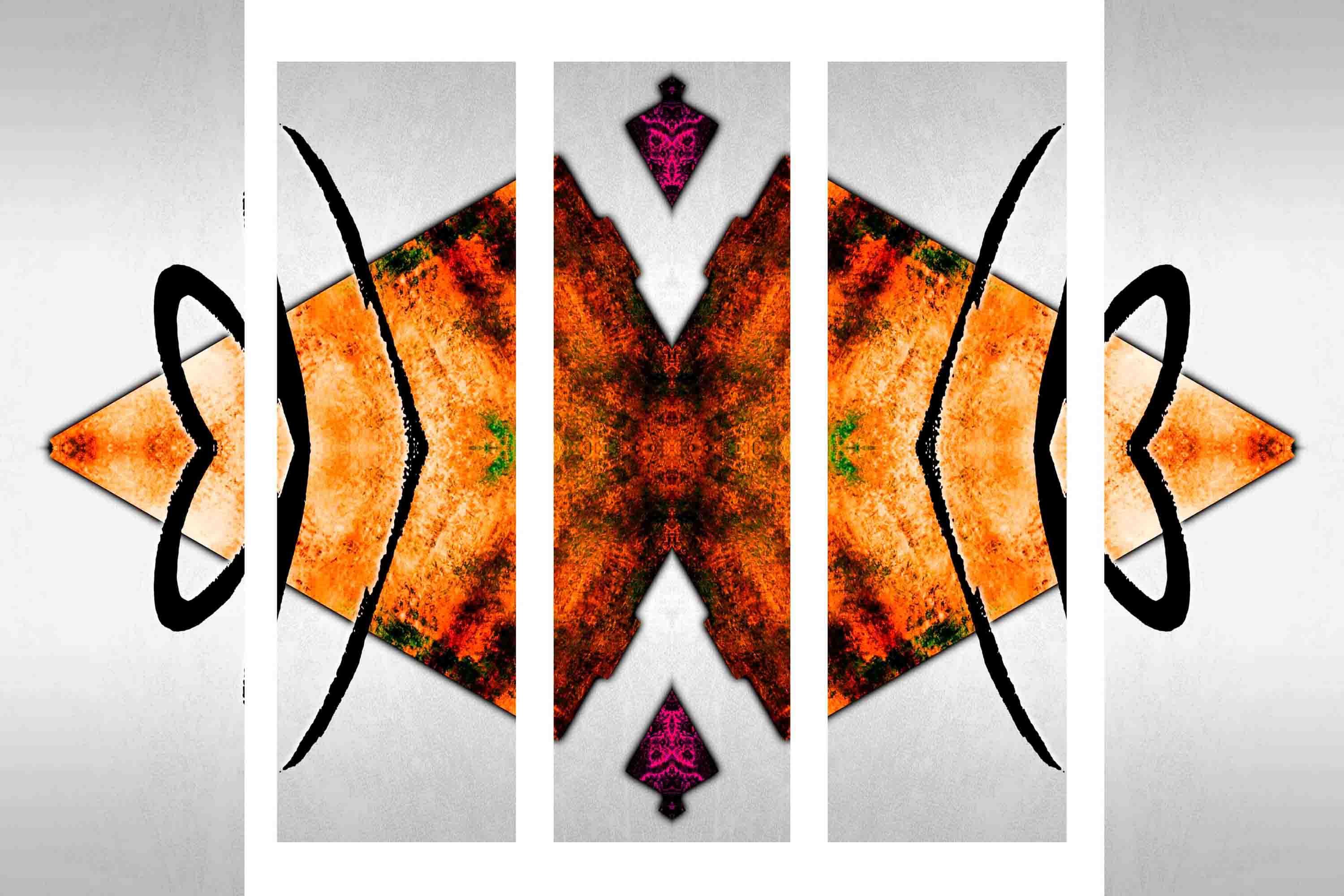 Paveikslėlis Modulinis paveikslėlis – abstrakcija pilkame fone 3