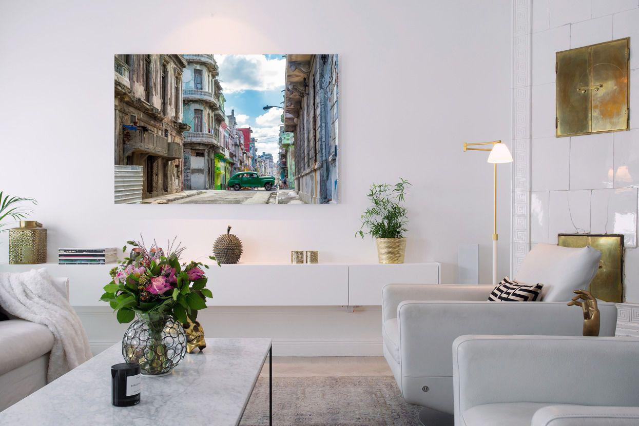 Photo painting on canvas - Beautiful and colorful city of Havana