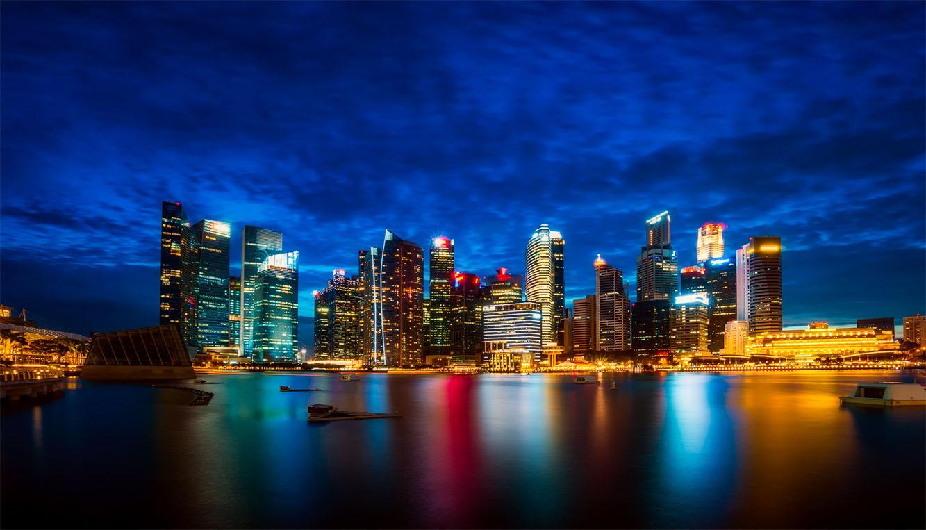 Meerblick von Singapur