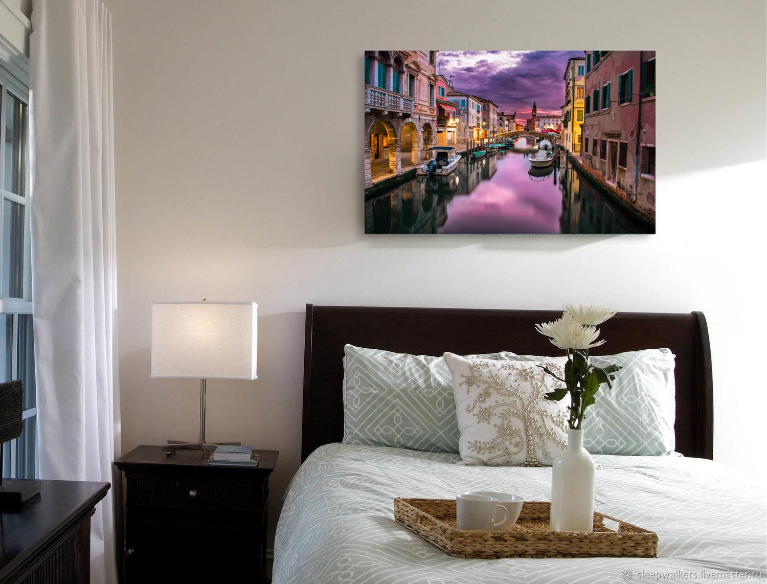 Photo painting on canvas - Cozy water streets of Venice