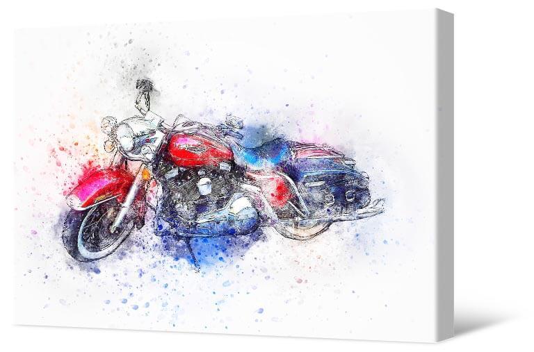 Watercolor motorcycle