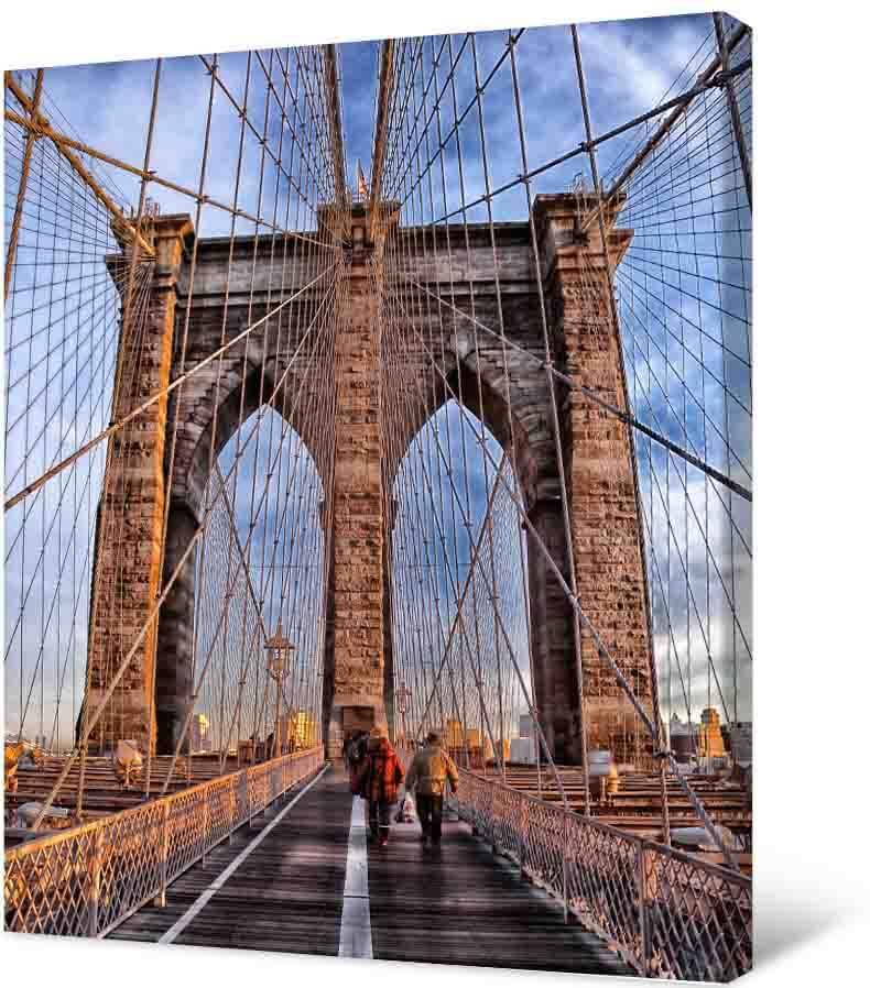 Paveikslėlis Nuotraukų tapyba ant drobės – Pasivaikščiojimas Bruklino tiltu