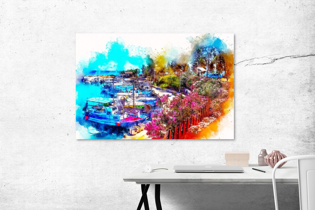 Photo painting on canvas - Pearl Harbor
