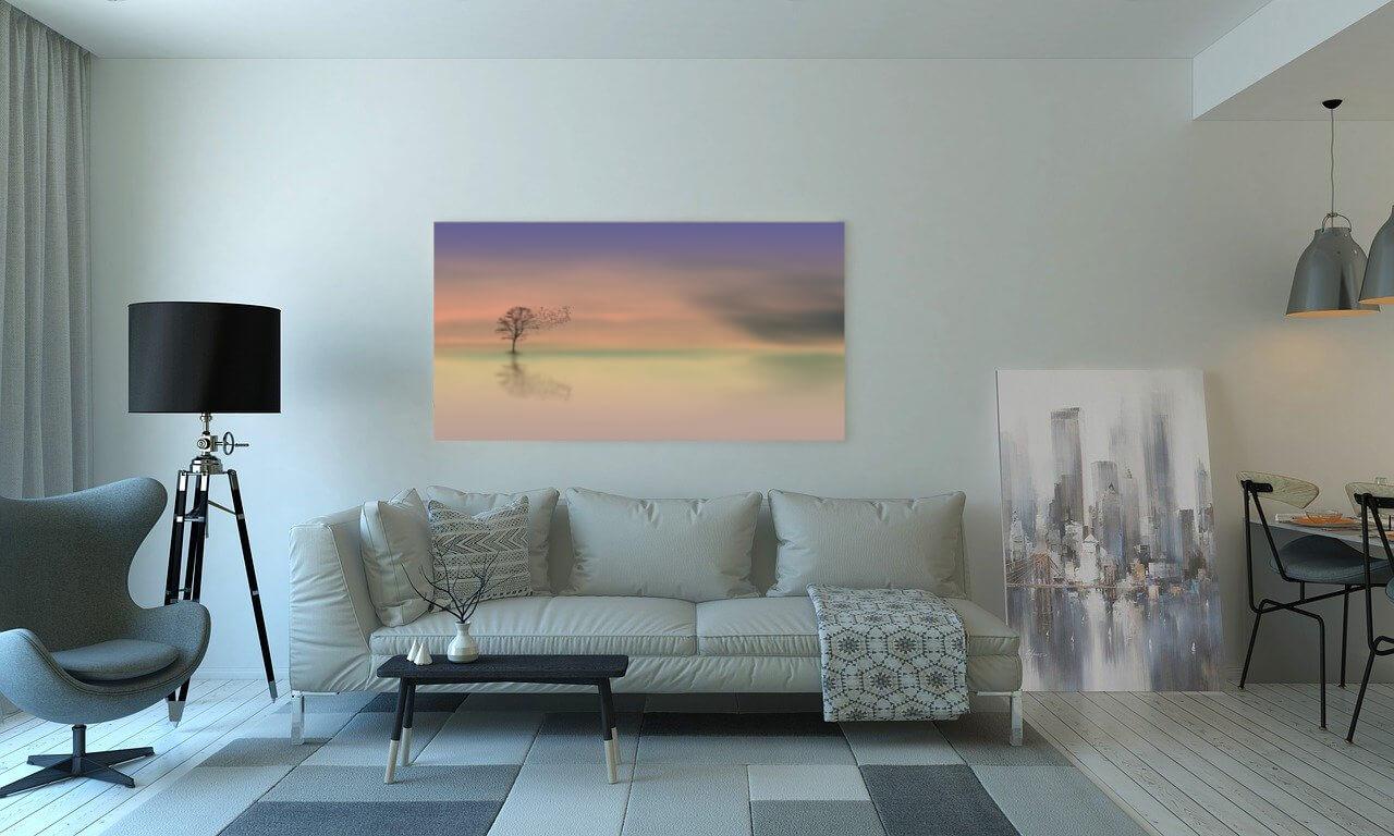 Photo painting on canvas - Lonely tree