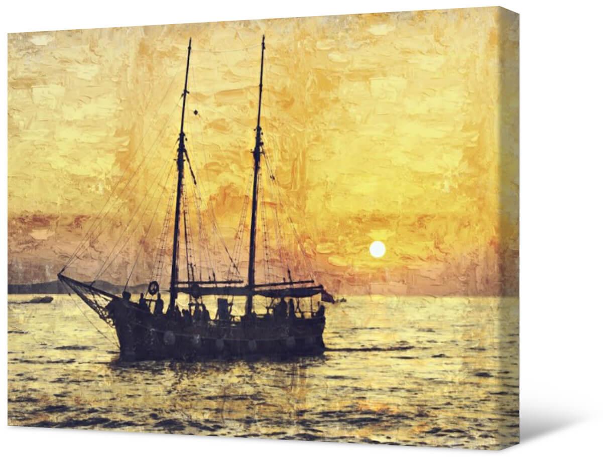 Nuotraukų tapyba ant drobės – Laivas