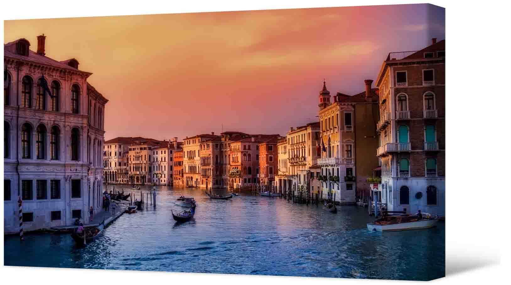 Bild Fotomalerei auf Leinwand - Blick auf das abendliche Venedig