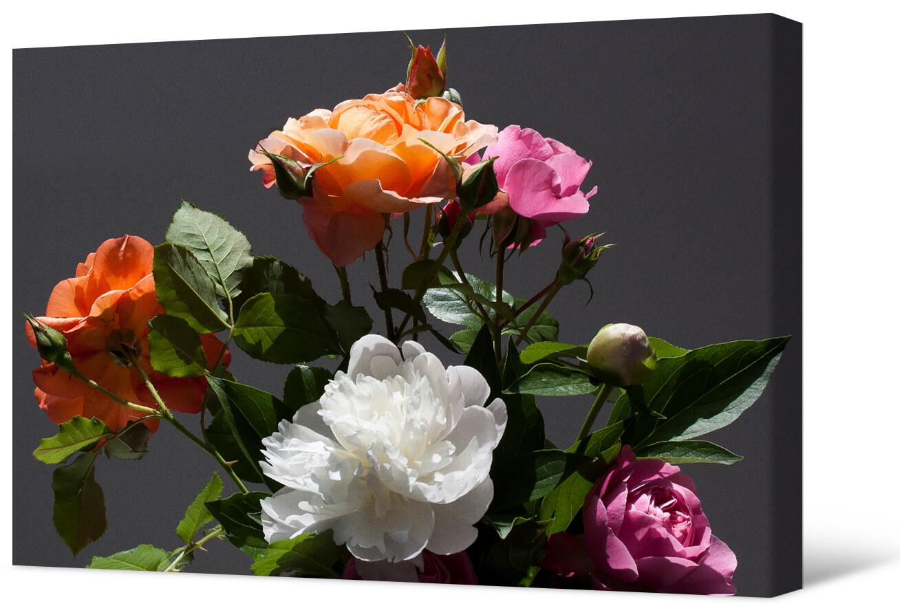 Obrazek Bukiet róż i piwonii
