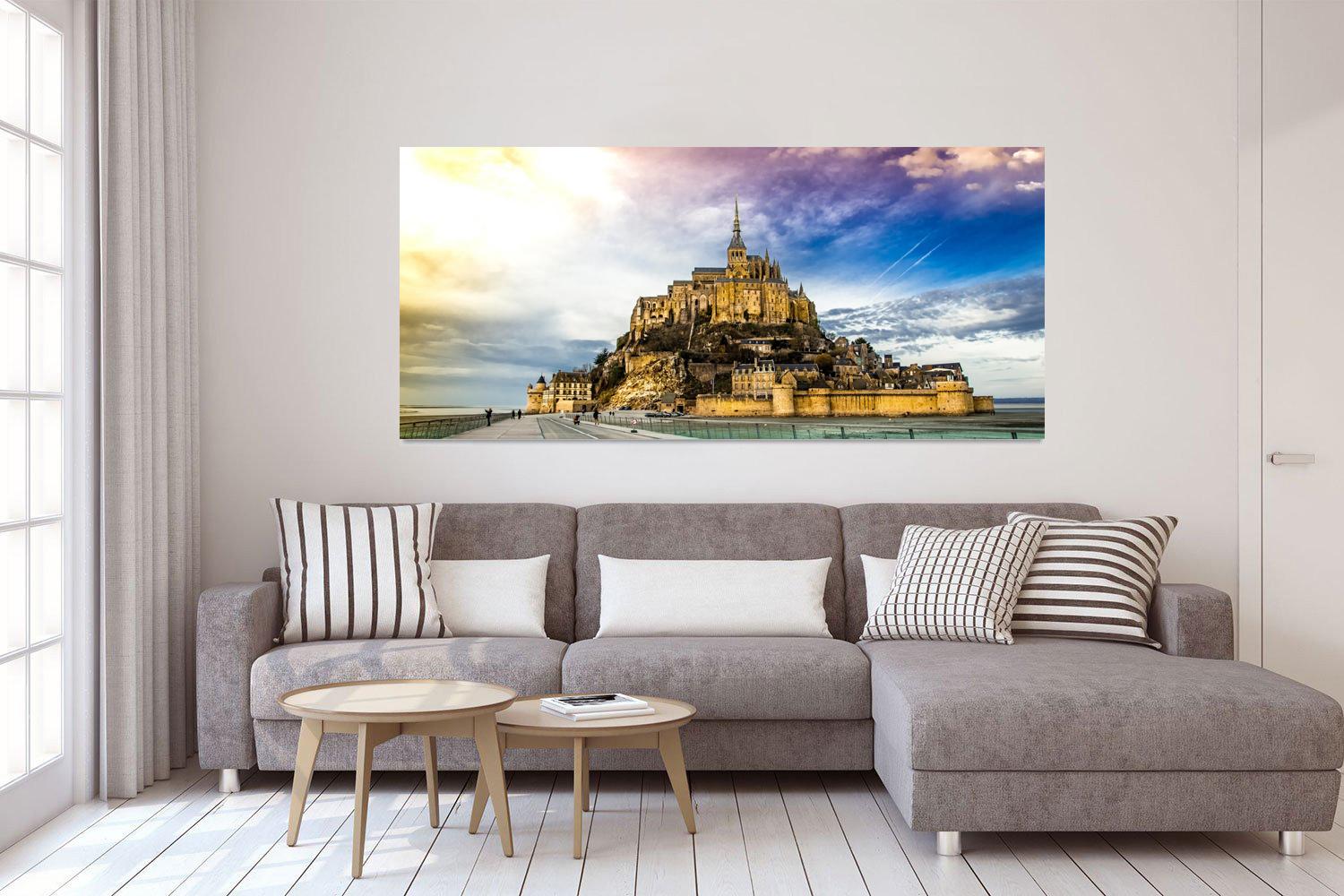 Fotomalerei auf Leinwand - Schöne Aussicht auf den Mont Saint Michel
