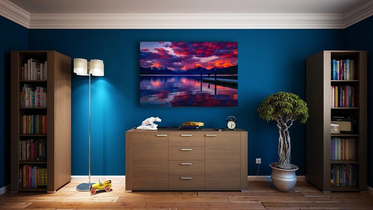 Photo painting on canvas - Lake McDonald