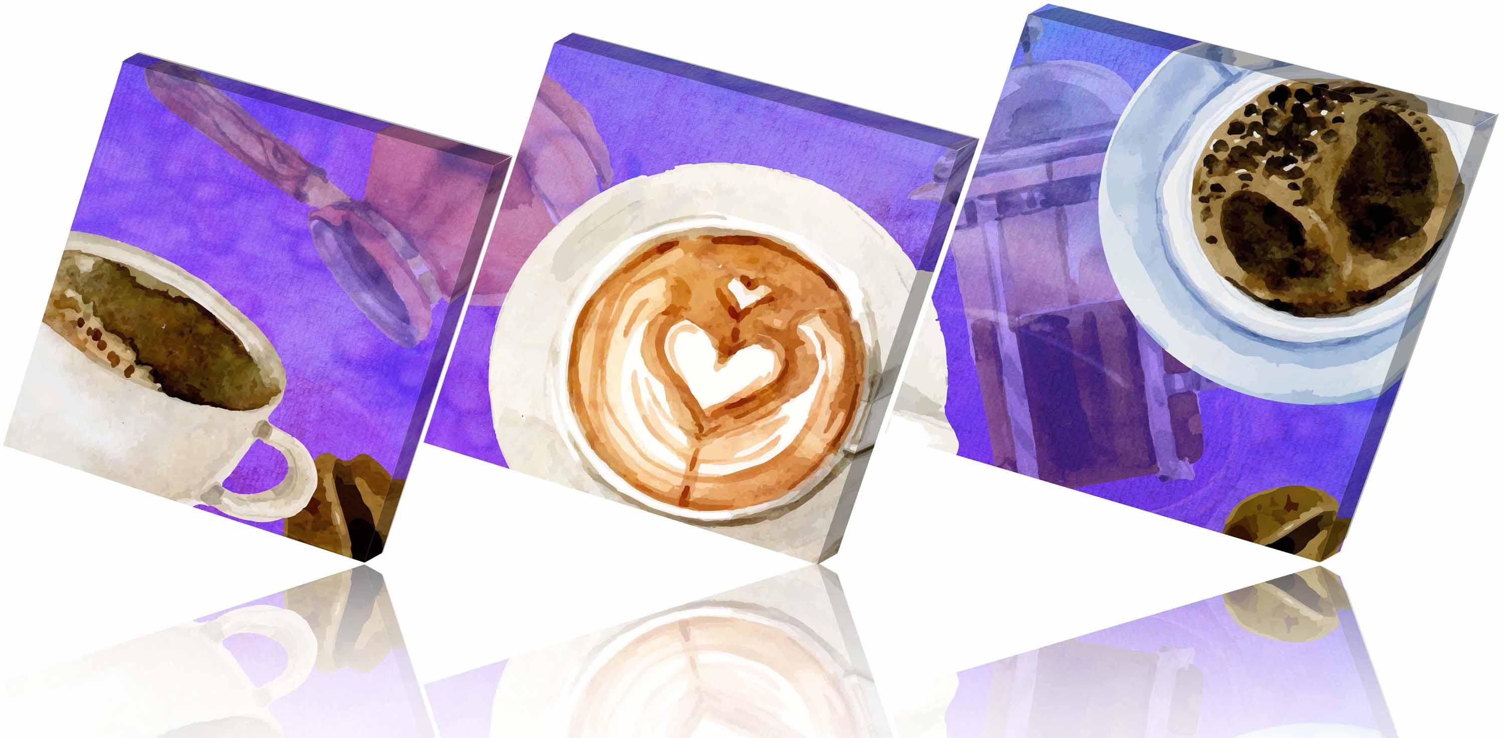 Obrazek Obraz modułowy - filiżanki z kawą