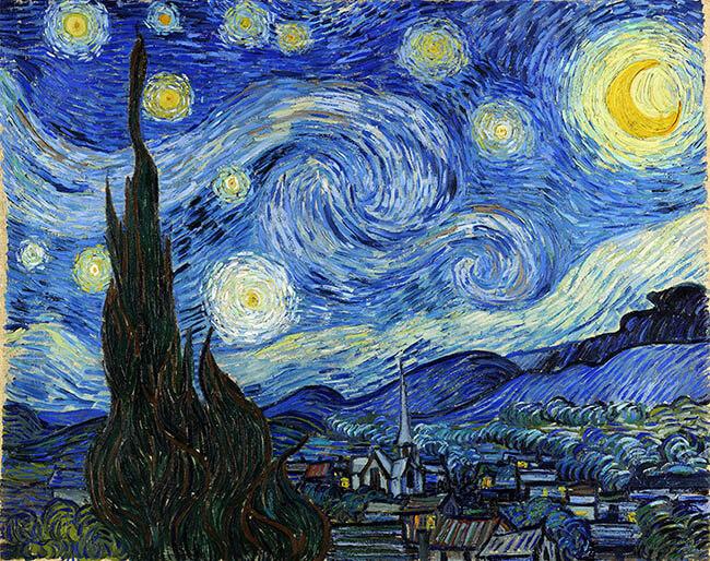 Paveikslėlis Reprodukcijos – Van Gogho „Žvaigždėta naktis“. 3