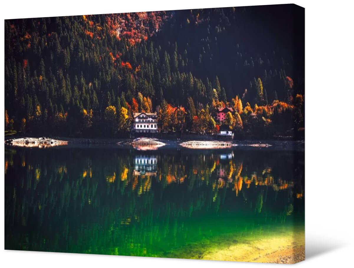 Bilde Foto glezna uz audekla - Molveno ezers