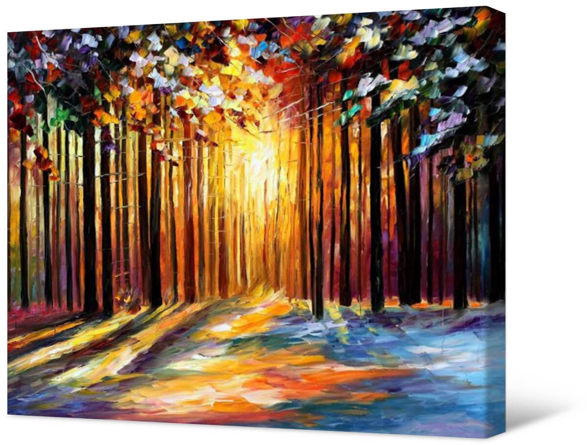 Picture Photo painting on canvas - Sun in January