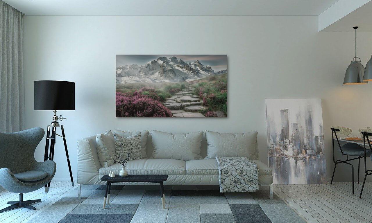 Foto glezna uz audekla - Kalnu taka