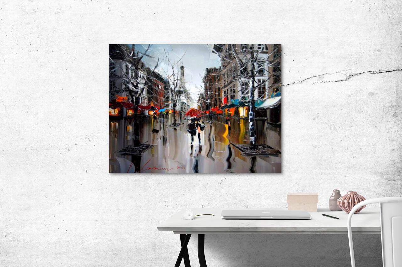 Nuotraukų tapyba ant drobės – Paryžiaus lietus