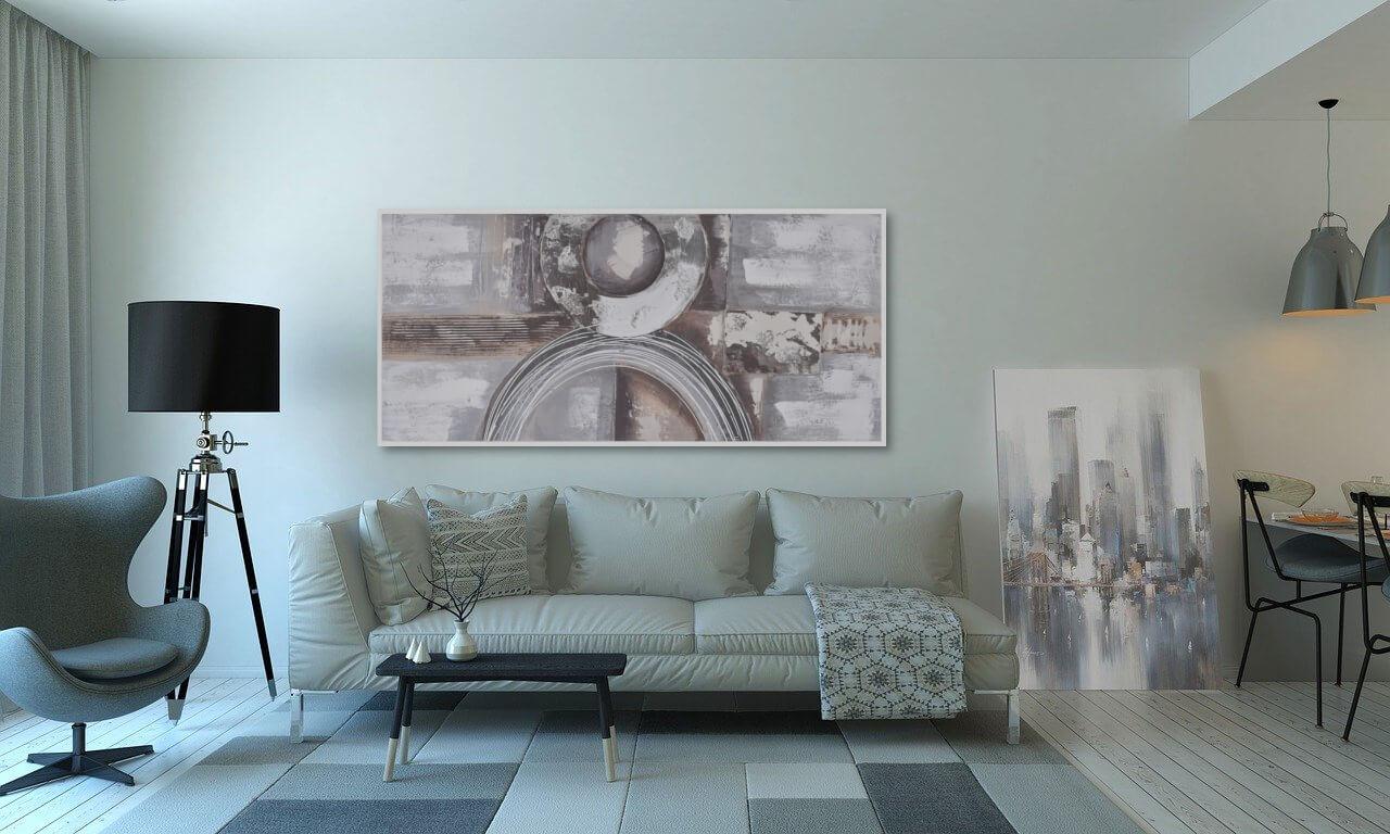 Foto glezna uz audekla - Abstraktie apļi