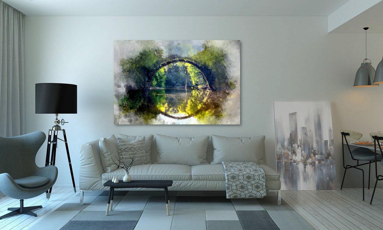 Foto glezna uz audekla - Apaļais tilts