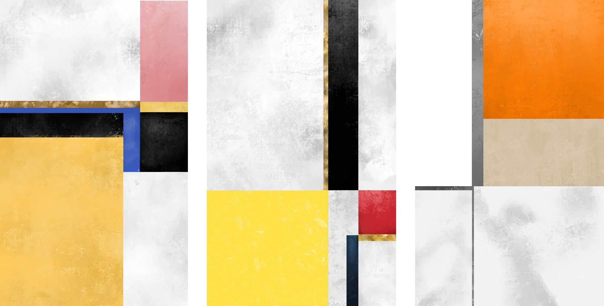 Pilt Модульная картина - разноцветные прямоугольники 3