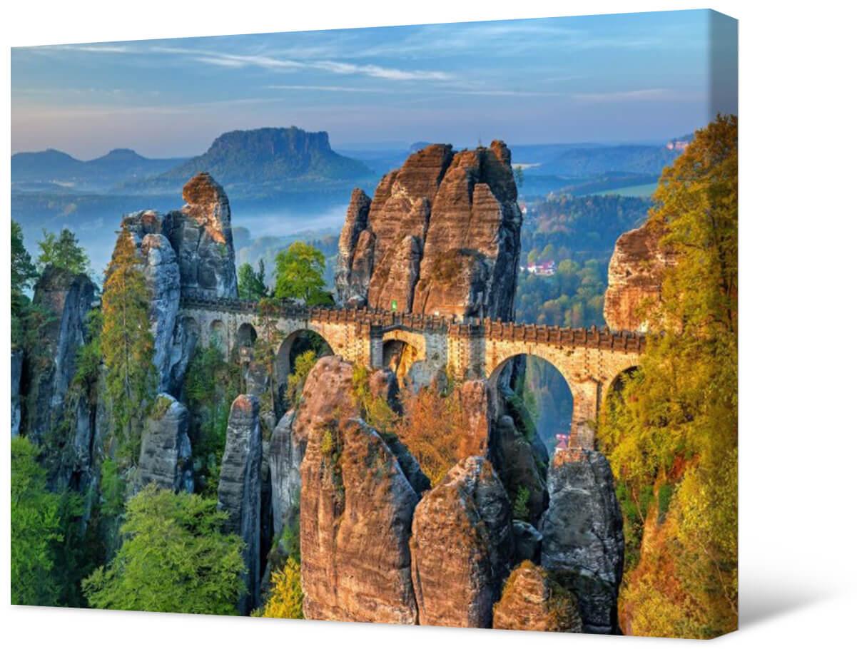 Picture Photo painting on canvas - Bastei