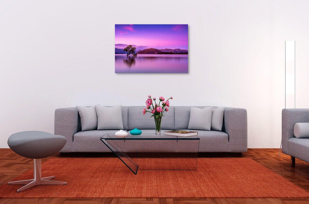 Foto glezna uz audekla - Jaunzēlandes kalni